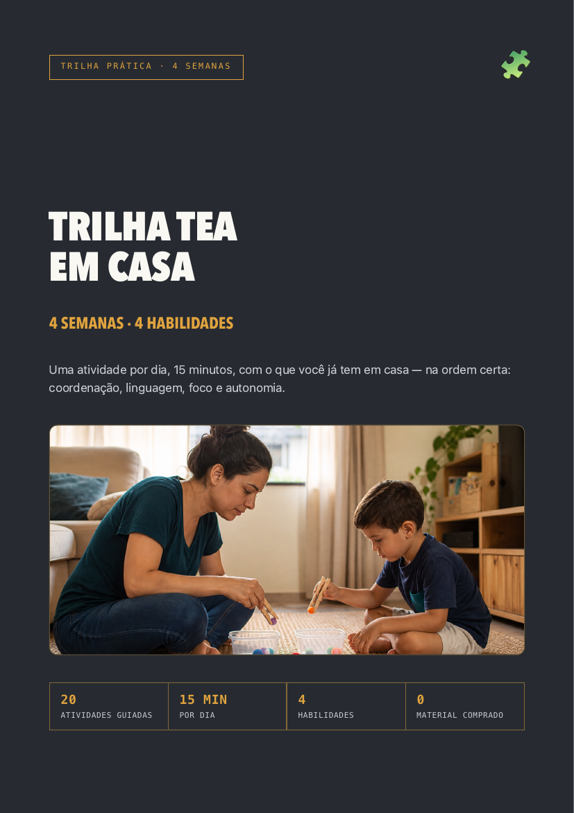 Capa da Trilha TEA em Casa